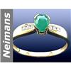 Image 1 : .51 ct Emerald & Diamond Ring 14kt Gold