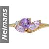 Image 1 : .75 ct Amethyst & Diamond Ring 14kt Gold