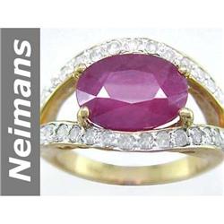 Wow 7.75 ct  Rare Ruby & Diamond Ring 14kt Gold
