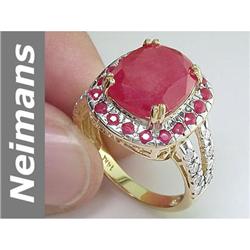 8.10 ct Ruby & Diamond Ring 14kt Gold