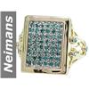 Image 1 : .81 ct Blue Diamond Gents Ring 14kt Gold
