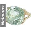Image 1 : 11.50 ct Green Amethyst Ring 14kt Gold