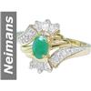 Image 1 : .72 ct Emerald & Diamond Ring 14kt Gold