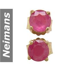 .86 ct Ruby Earrings 14kt Gold