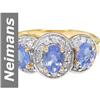 Image 1 : 1.46 ct Tanzanite & Diamond Ring 14kt Gold