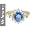 Image 1 : 1.69 ct Ceylon Sapphire & Diamond Ring 14kt Gold