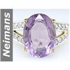 Image 1 : 5.39 ct Amethyst & Diamond Ring 14kt Gold