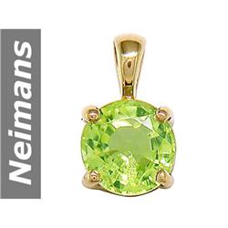 .85 ct Peridot Pendant 14kt Gold