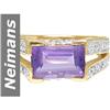 Image 1 : 3.50 ct Amethyst & Diamond Ring 14kt Gold