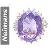 Image 1 : 15.00 ct Amethyst & Diamond Ring 14kt Gold