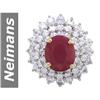 Image 1 : 12.56 ct Ruby & White Sapphire Ring 14kt Gold
