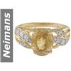 Image 1 : 3.86 ct Yellow Zircon & Diamond Ring 14kt Gold