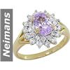 Image 1 : 2.13 ct Pink Kunzite & Diamond Ring 14kt Gold