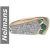 Image 1 : .40 ct Blue Diamond & Diamond Ring 14kt Gold