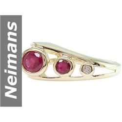 1.21 ct Ruby & Diamond Ring 14kt Gold