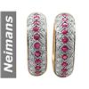Image 1 : 4.64 ct Ruby & Diamond Earrings 14kt Gold