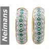 Image 1 : 3.76 ct Emerald & Diamond Earrings 14kt Gold
