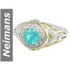 Image 1 : 1.28 ct Apatite & Diamond Ring 14kt Gold