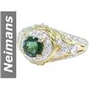 Image 1 : 1.30 ct Green Tourmaline & Diamond Ring 14kt Gold