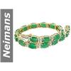 Image 1 : 20.88 ct Emerald & Diamond Bracelet 14kt Gold