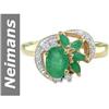 Image 1 : 1.26 ct Emerald & Diamond Ring 14kt Gold