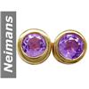 Image 1 : .40 ct Amethyst Earrings 14kt Gold