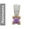Image 1 : .67 ct Amethyst & Diamond Pendant 14kt Gold