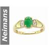Image 1 : .77 ct Emerald & Diamond Ring 14kt Gold