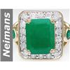 Image 1 : 6.54 ct Emerald & Diamond Ring 14kt Gold