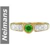 Image 1 : .41 ct Chrome Diopside & Diamond Ring 14kt Gold
