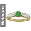 Image 1 : .38 ct Emerald & Diamond Ring 14kt Gold