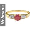Image 1 : .64 ct Ruby & Diamond Ring 14kt Gold