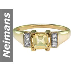 .63 ct Citrine & Diamond Ring 14kt Gold