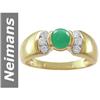 Image 1 : .69 ct Emerald & Diamond Ring 14kt Gold