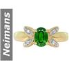 Image 1 : .69 ct Chrome Diopside & Diamond Ring 14kt Gold