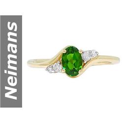 .59 ct Chrome Diopside & Diamond Ring 14kt Gold