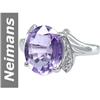 Image 1 : 3.51 ct Amethyst & Diamond Ring 14kt Gold