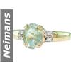 Image 1 : .89 ct Green Amethyst & Diamond Ring 14kt Gold