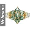 Image 1 : 2.21 ct Green Sapphire & Diamond Ring 14kt Gold