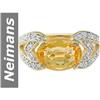 Image 1 : 3.06 ct Citrine & Diamond Ring 14kt Gold