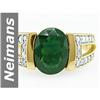 Image 1 : 3.51 ct Green Tourmaline & Diamond Ring 14kt Gold
