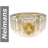 Image 1 : 1.87 ct Yellow Sapphire & Diamond Gents Ring 9kt Gold