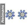 Image 1 : 8.10 ct Ceylon Sapphire & Diamond Earrings 14kt Gold