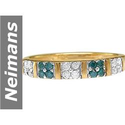 .29 ct Blue Diamond & Diamond Ring 14kt Gold