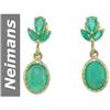 Image 1 : 3.30 ct Emerald Earrings 14kt Gold