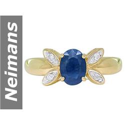 .99 ct Sapphire & Diamond Ring 14kt Gold