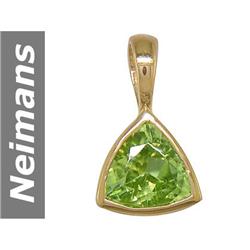 .90 ct Peridot Pendant 14kt Gold