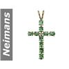 Image 1 : 2.34 ct Green & White Sapphire Pendant 14kt Gold