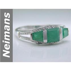 2.88 ct Emerald & Diamond Ring 14kt Gold !