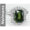 Image 1 : 3.08 ct Green Tourmaline & Diamond Ring 14kt Gold !